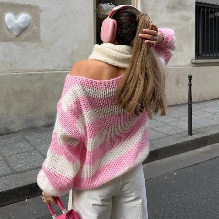 Gel | Cardigan ample à rayures pour femmes