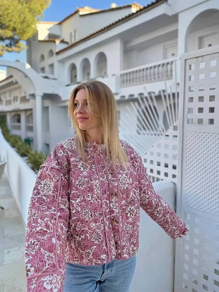 Kati | Haut Décontracté Imprimé Fleurs pour Femmes