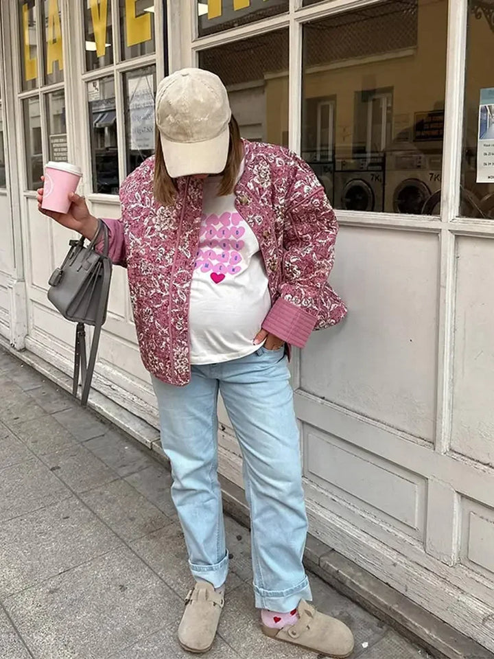 Kati | Haut Décontracté Imprimé Fleurs pour Femmes