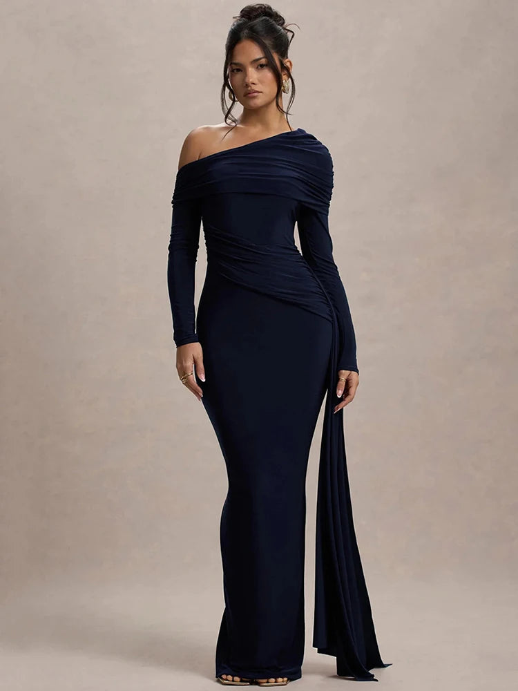 Glenda | Élégante Robe de Soirée Drapée pour Femmes