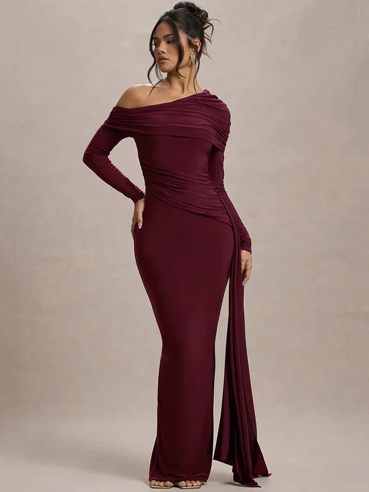 Glenda | Élégante Robe de Soirée Drapée pour Femmes