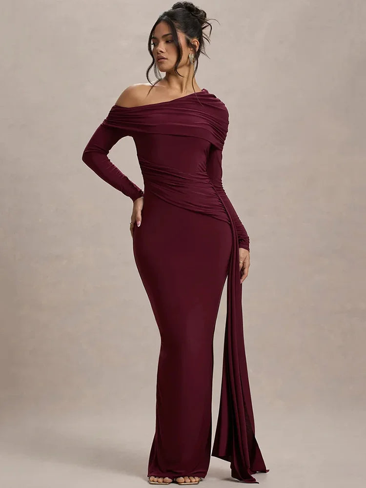 Glenda | Élégante Robe de Soirée Drapée pour Femmes
