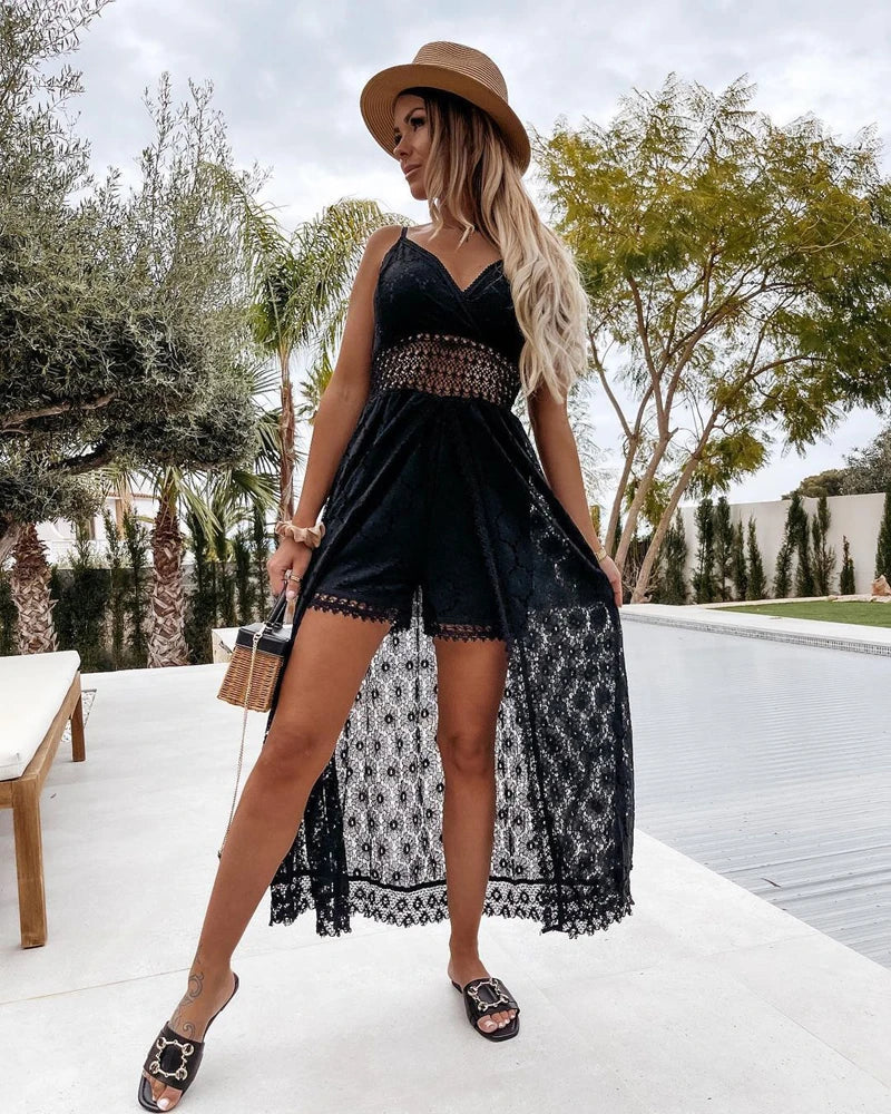 Handan | Jumpsuit avec imprimé dentelle