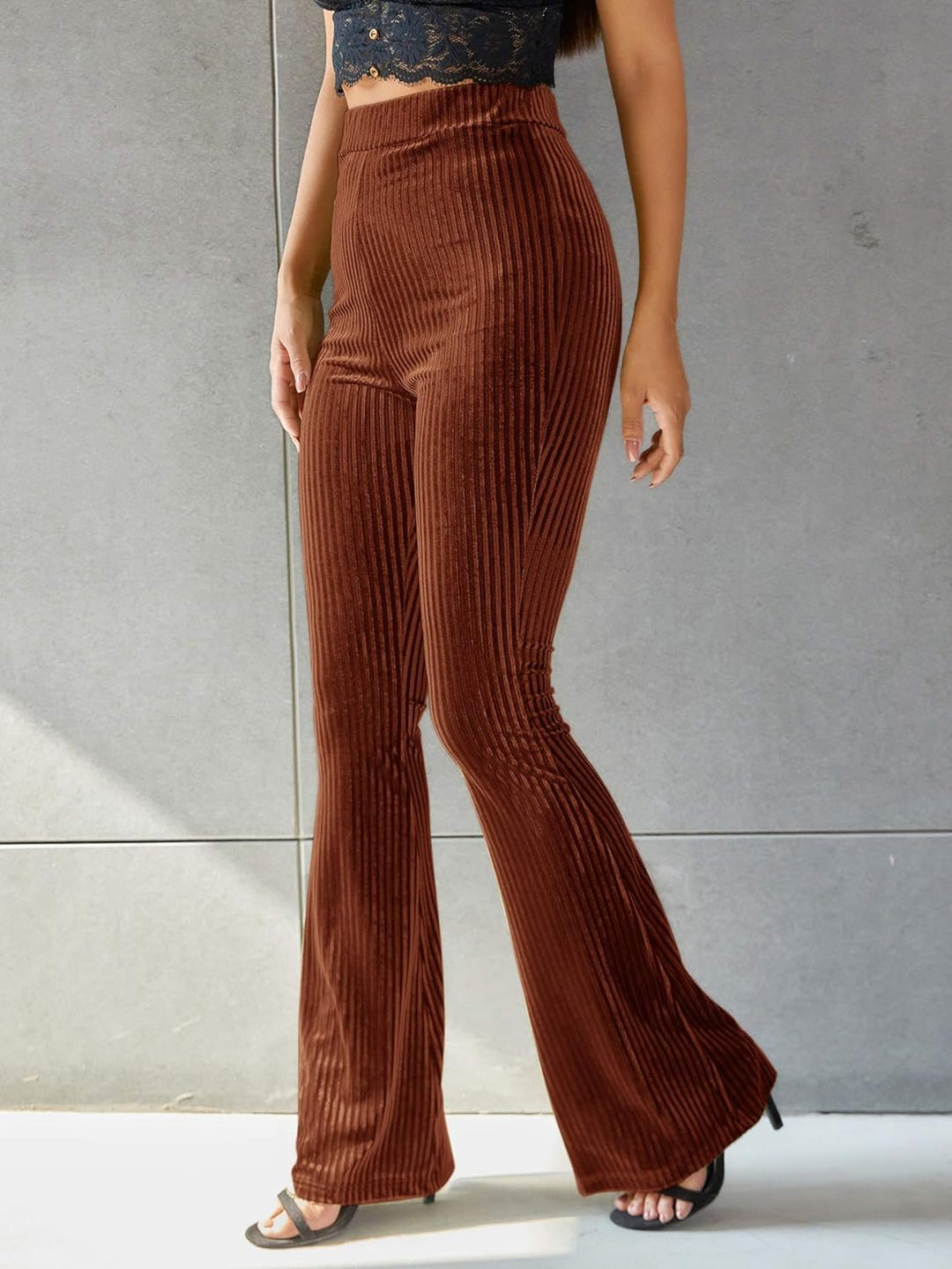 Melanie - Pantalon Large en Velours Côtelé