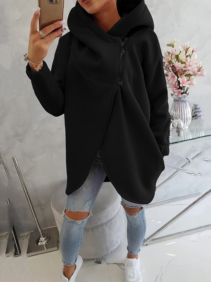 Brielle - Veste hoodie zippée oversize chaude et élégante