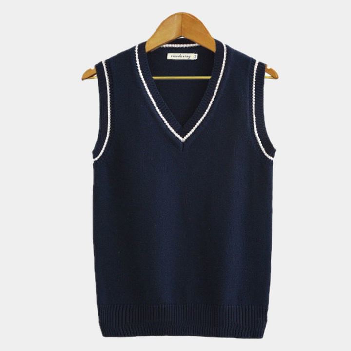 Hulda | Gilet rayé à col en V pour hommes