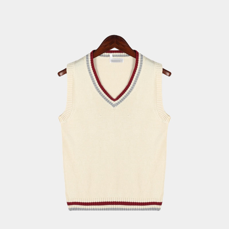 Hulda | Gilet rayé à col en V pour hommes