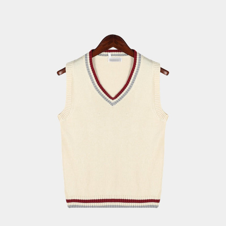 Hulda | Gilet rayé à col en V pour hommes