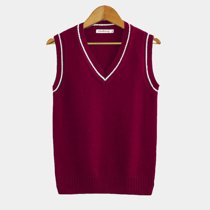Hulda | Gilet rayé à col en V pour hommes