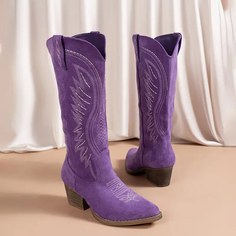 Iris | Élégantes Bottes Cowboy Brodées pour Femmes