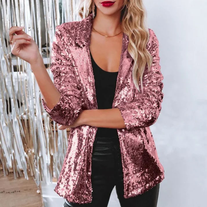 Britney - Blazer élégant polyvalent à sequins