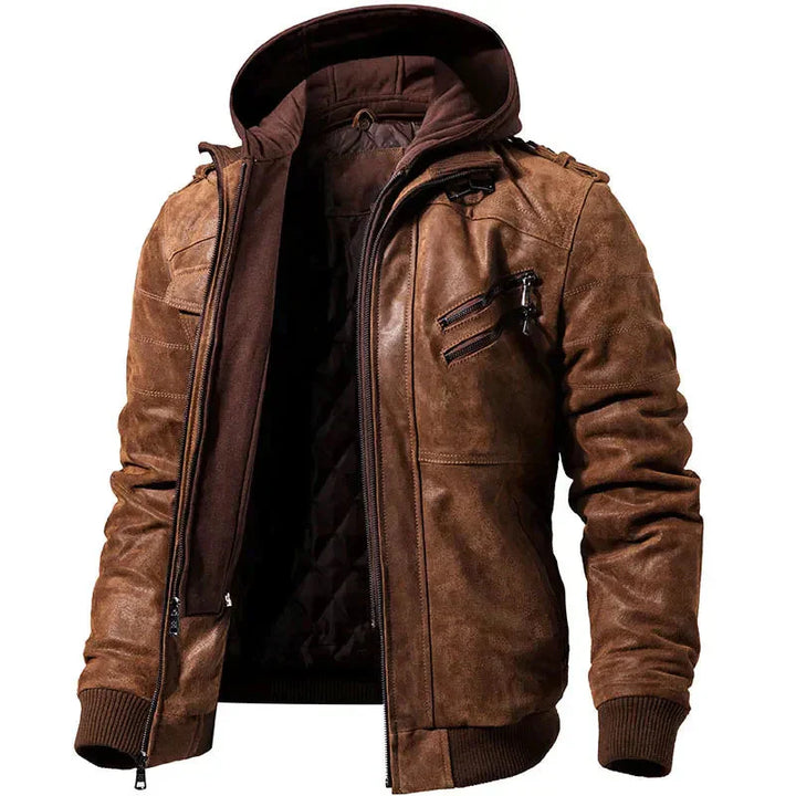 Rahula | Blouson Cuir Élégant pour Hommes