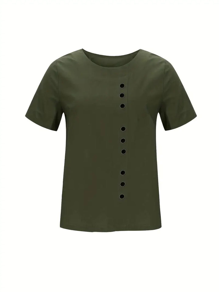Janine | T-shirt décontracté à boutons pour femmes