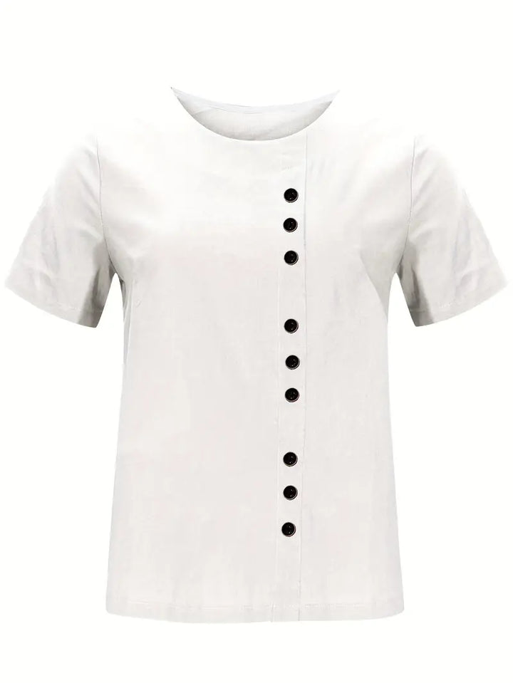 Janine | T-shirt décontracté à boutons pour femmes