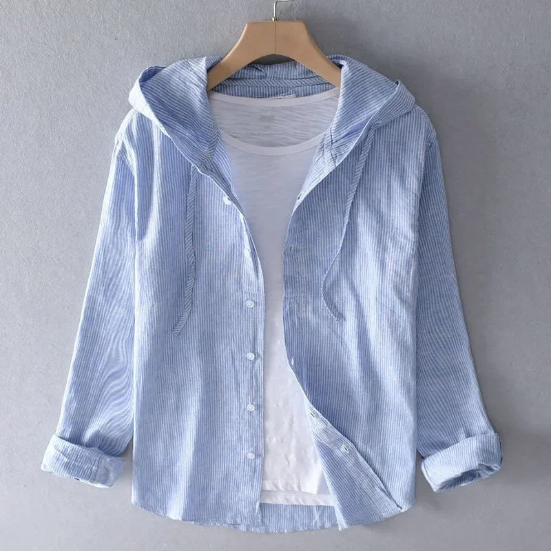 Jason | Chemise légère estivale à capuche pour hommes