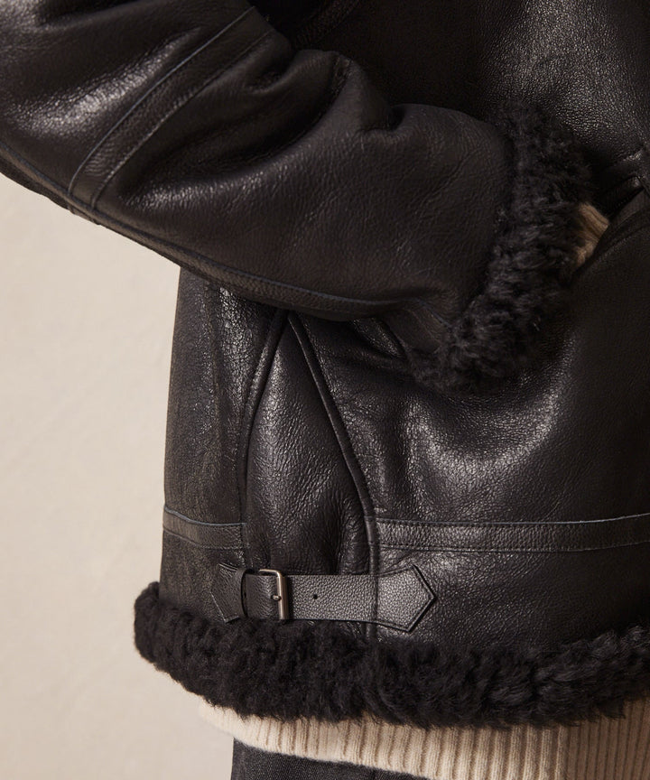 Bill | Veste aviator en cuir noir pour homme