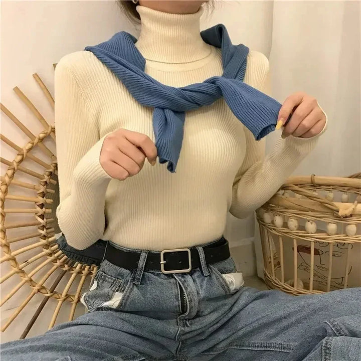 Layla | Élégant Pull à Col Roulé pour Femmes