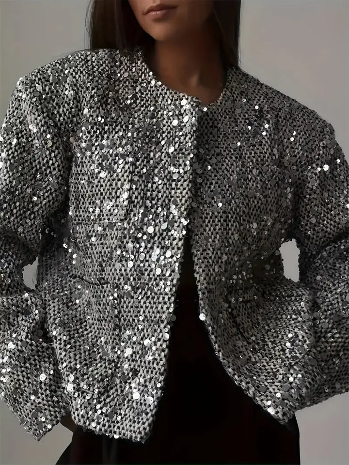 Lenora | Veste mi-saison élégante à paillettes pour Femmes
