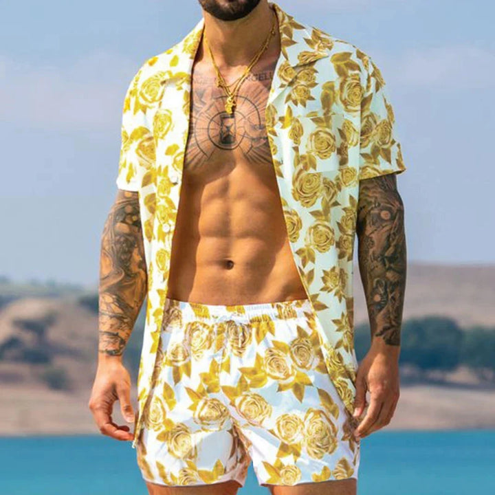 Leonard | Ensemble Estival Hawaiien Décontracté pour Hommes