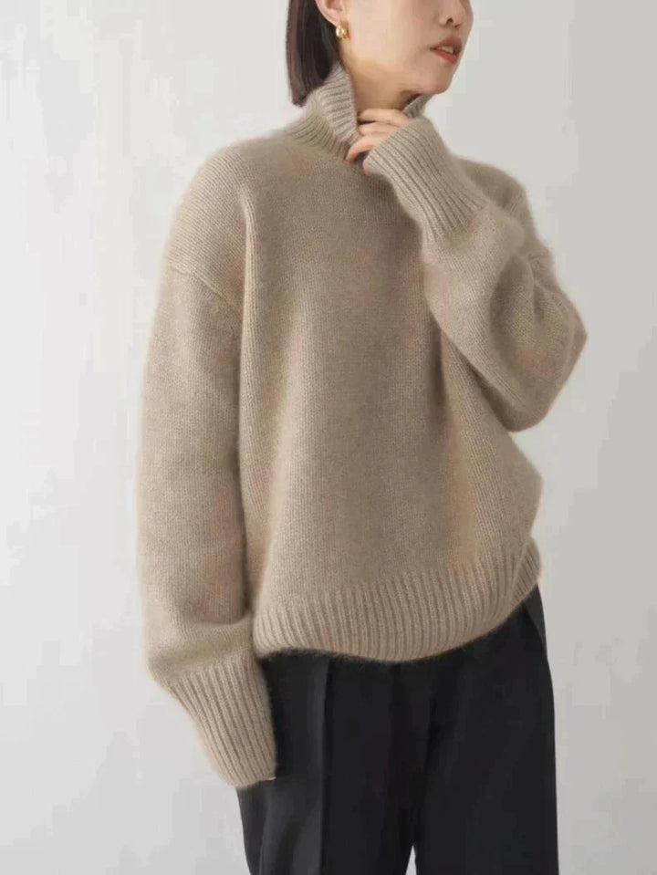 Leinen | Pull à col roulé côtelé et confortable