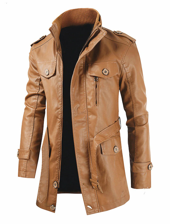 Peppe | Veste élégante en cuir pour hommes