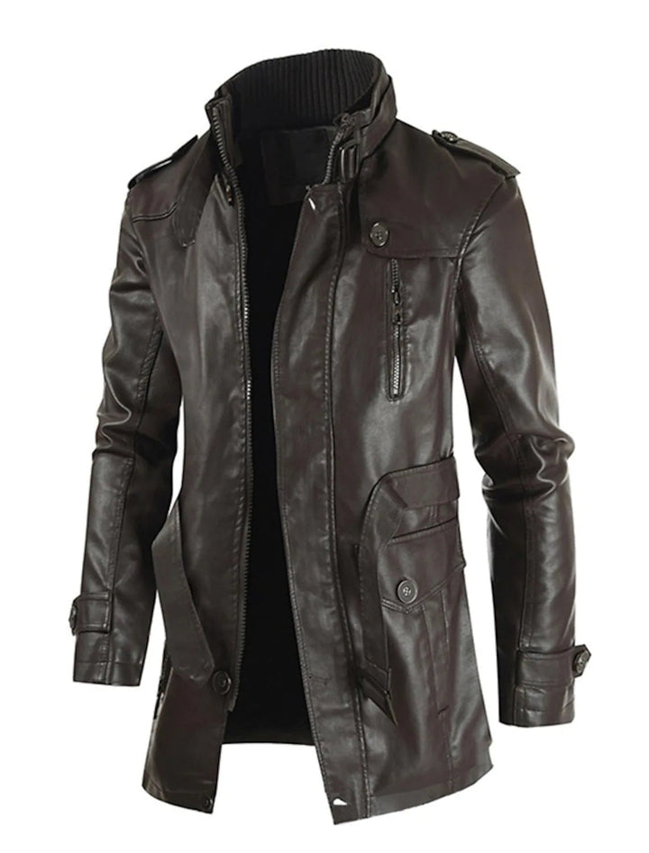 Peppe | Veste élégante en cuir pour hommes