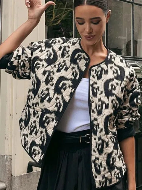 Monique | Manteau vintage avec veste à fleurs