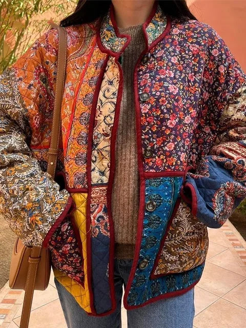 Monique | Manteau vintage avec veste à fleurs