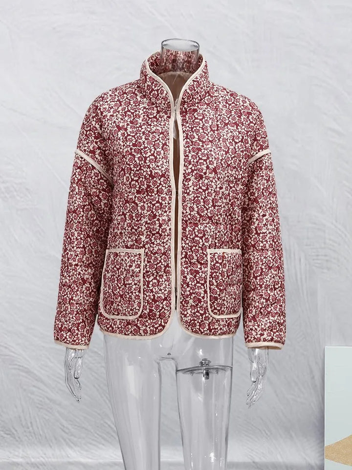 Monique | Manteau vintage avec veste à fleurs