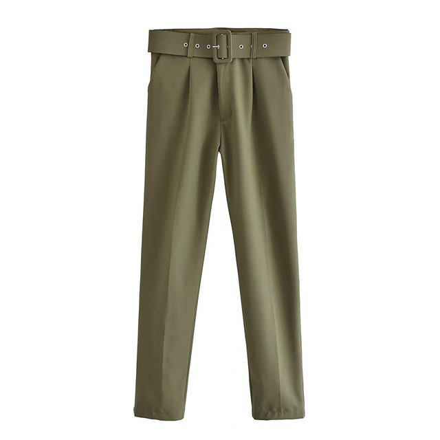 Mikhaela | Pantalon taille haute avec ceinture pour femmes