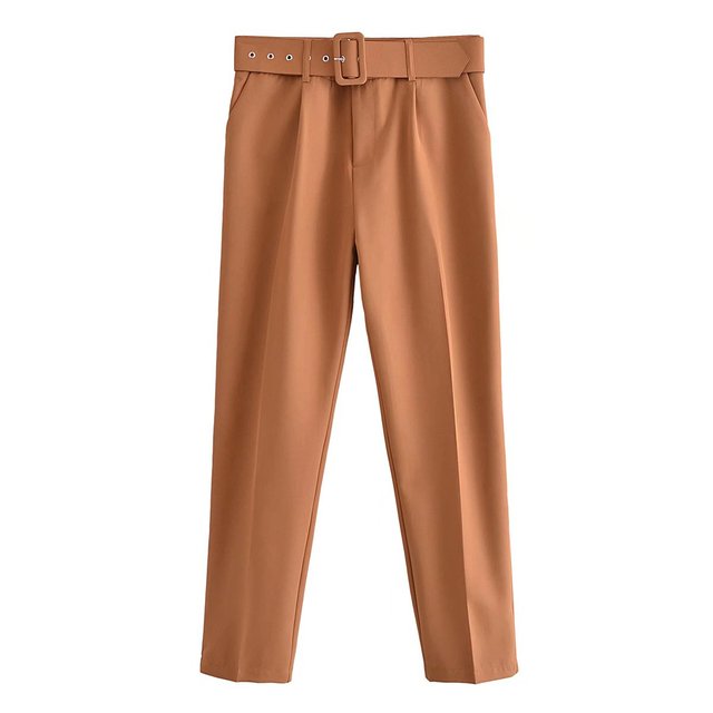 Mikhaela | Pantalon taille haute avec ceinture pour femmes