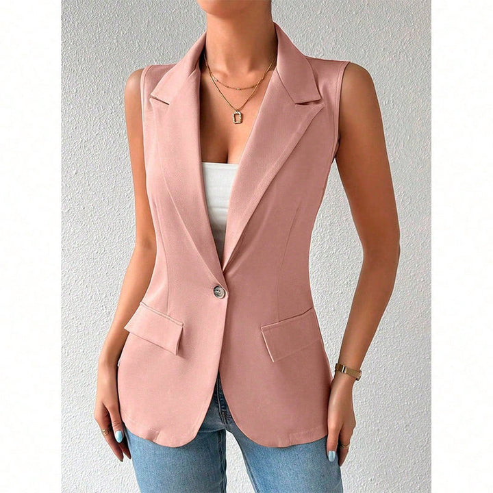 Hazelya - Blazer élégant sans manches à un bouton