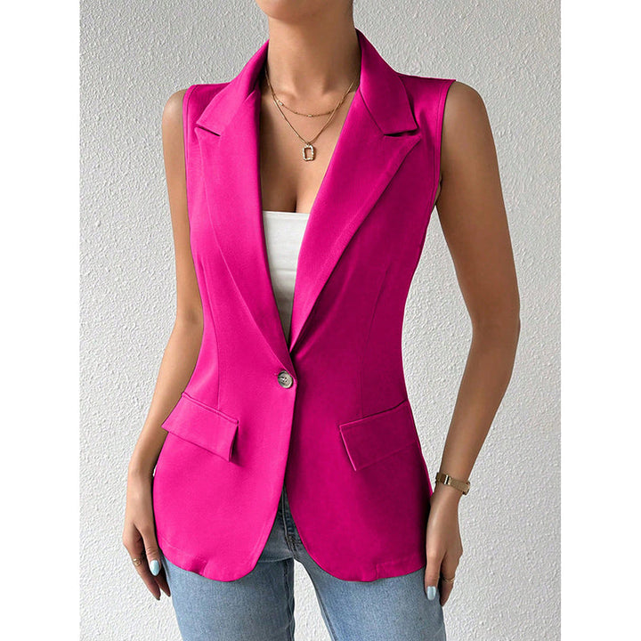 Hazelya - Blazer élégant sans manches à un bouton