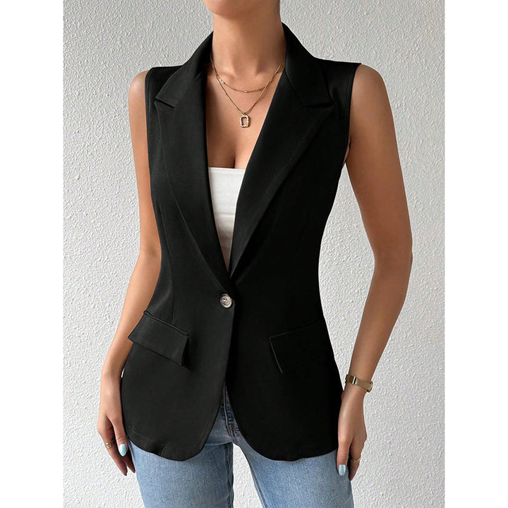 Hazelya - Blazer élégant sans manches à un bouton