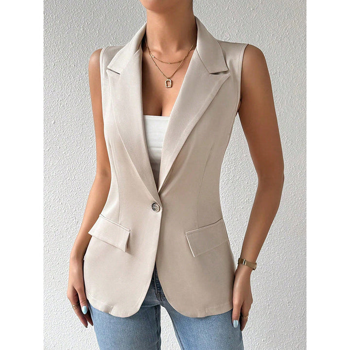 Hazelya - Blazer élégant sans manches à un bouton
