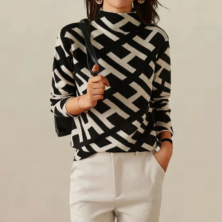 Nanna | Pull Monogramme Jacquard Fantaisie pour Femmes