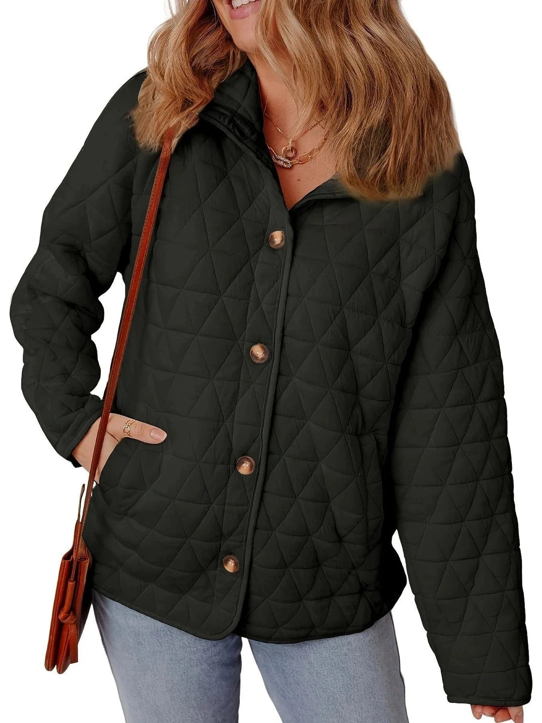 Vanesa - Manteau Oversize Élégant Matelassé à Boutons