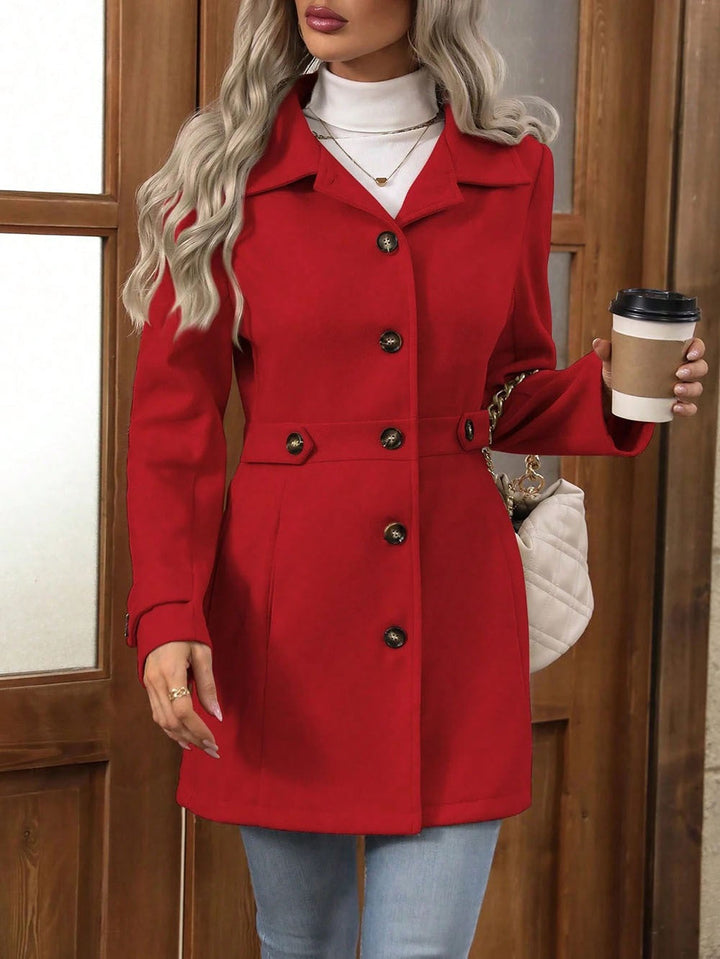 Janaya - Manteau élégant et polyvalent avec revers boutonnés