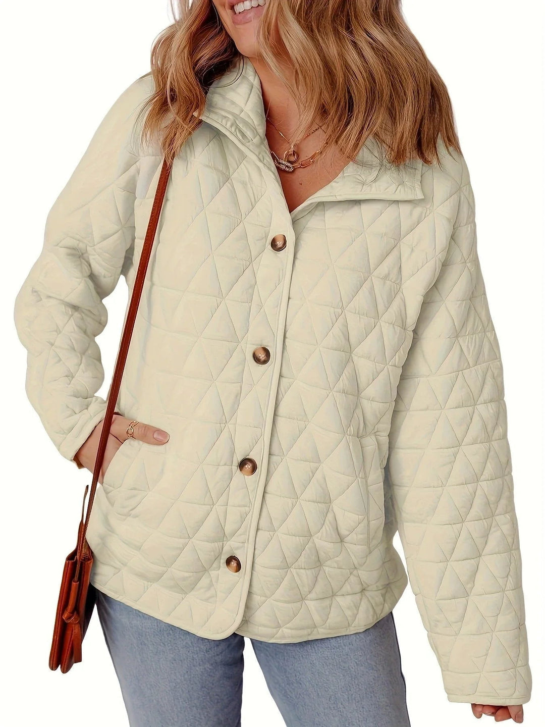 Vanesa - Manteau Oversize Élégant Matelassé à Boutons