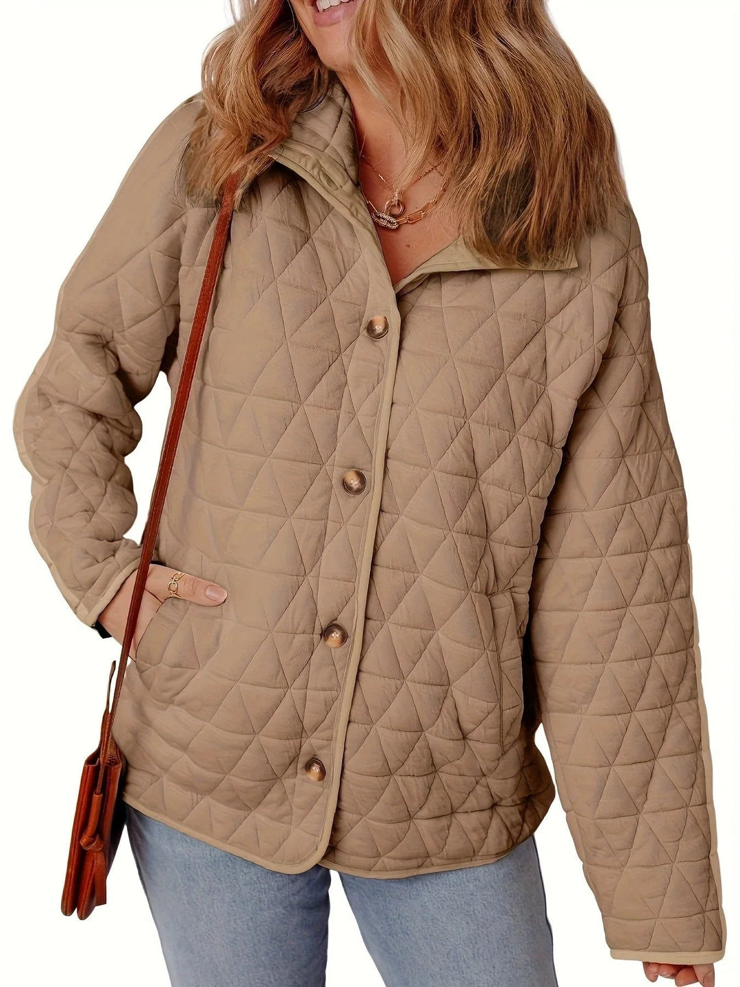 Vanesa - Manteau Oversize Élégant Matelassé à Boutons