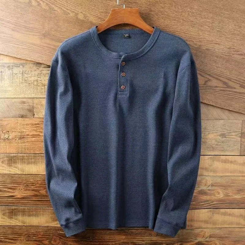 Olar | T-shirt Henley thermiquement élégant pour hommes