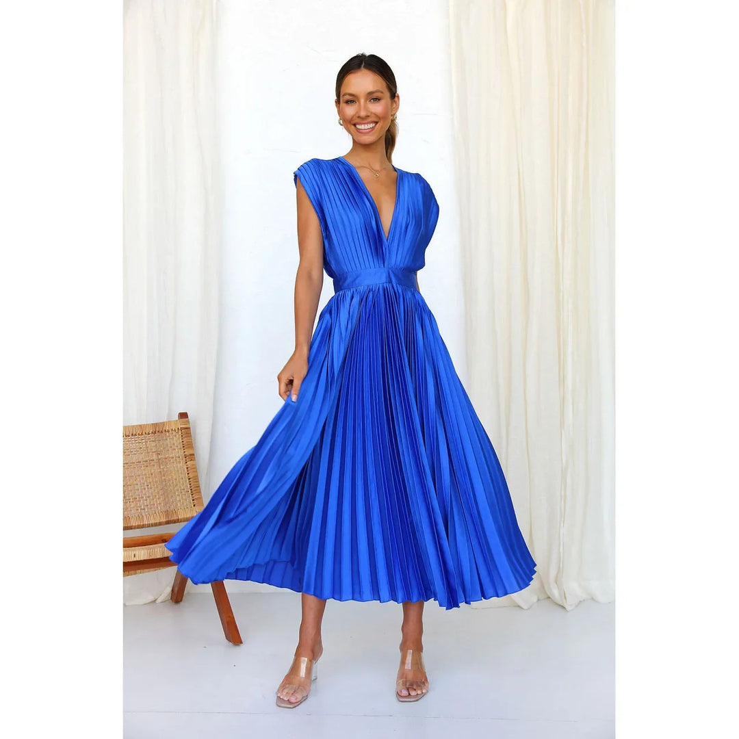 Perry | Élégante robe de soirée plissée pour Femmes