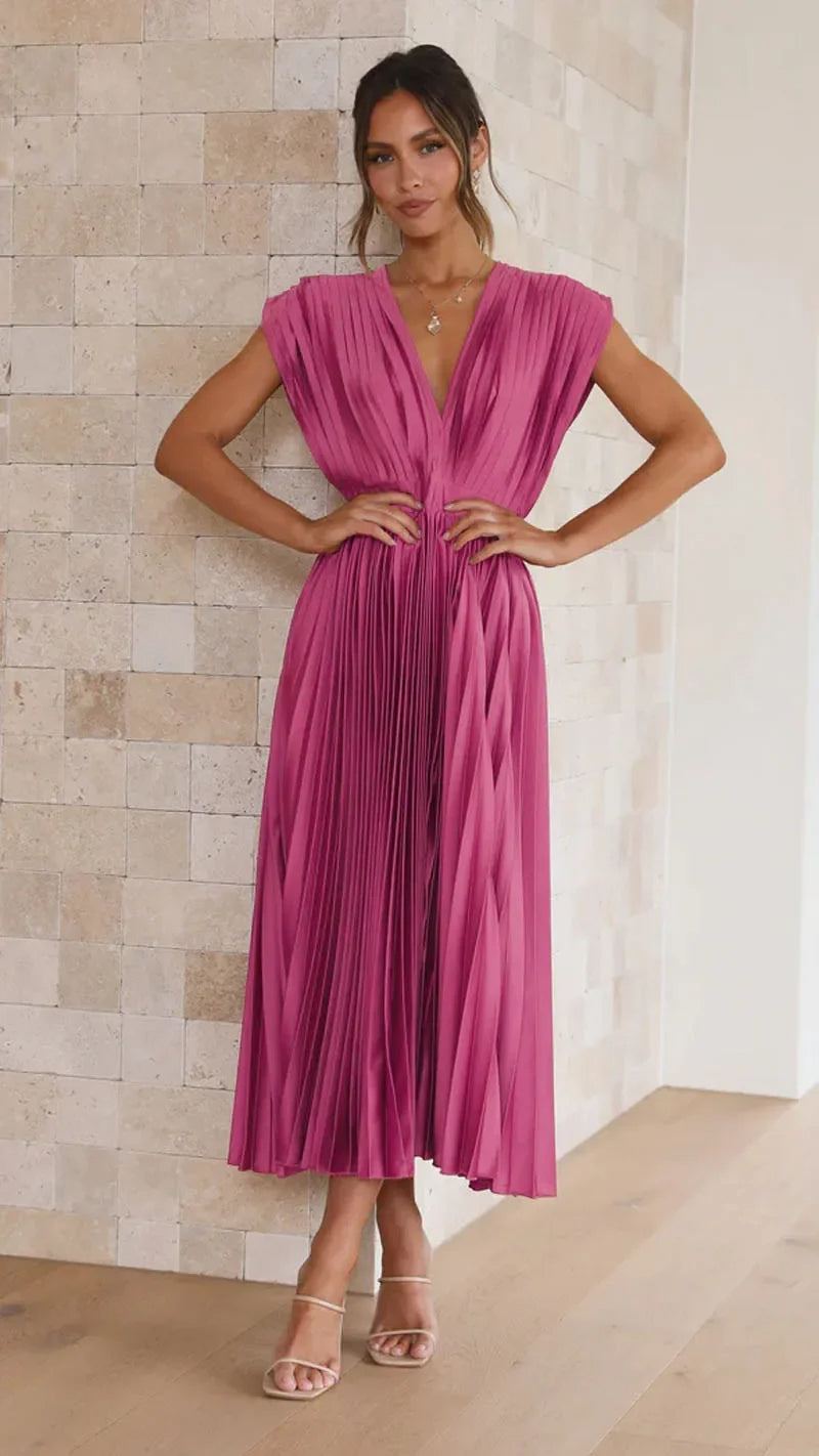Perry | Élégante robe de soirée plissée pour Femmes