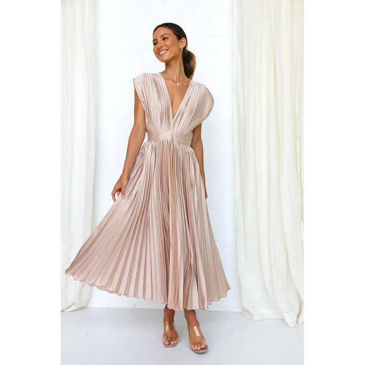 Perry | Élégante robe de soirée plissée pour Femmes