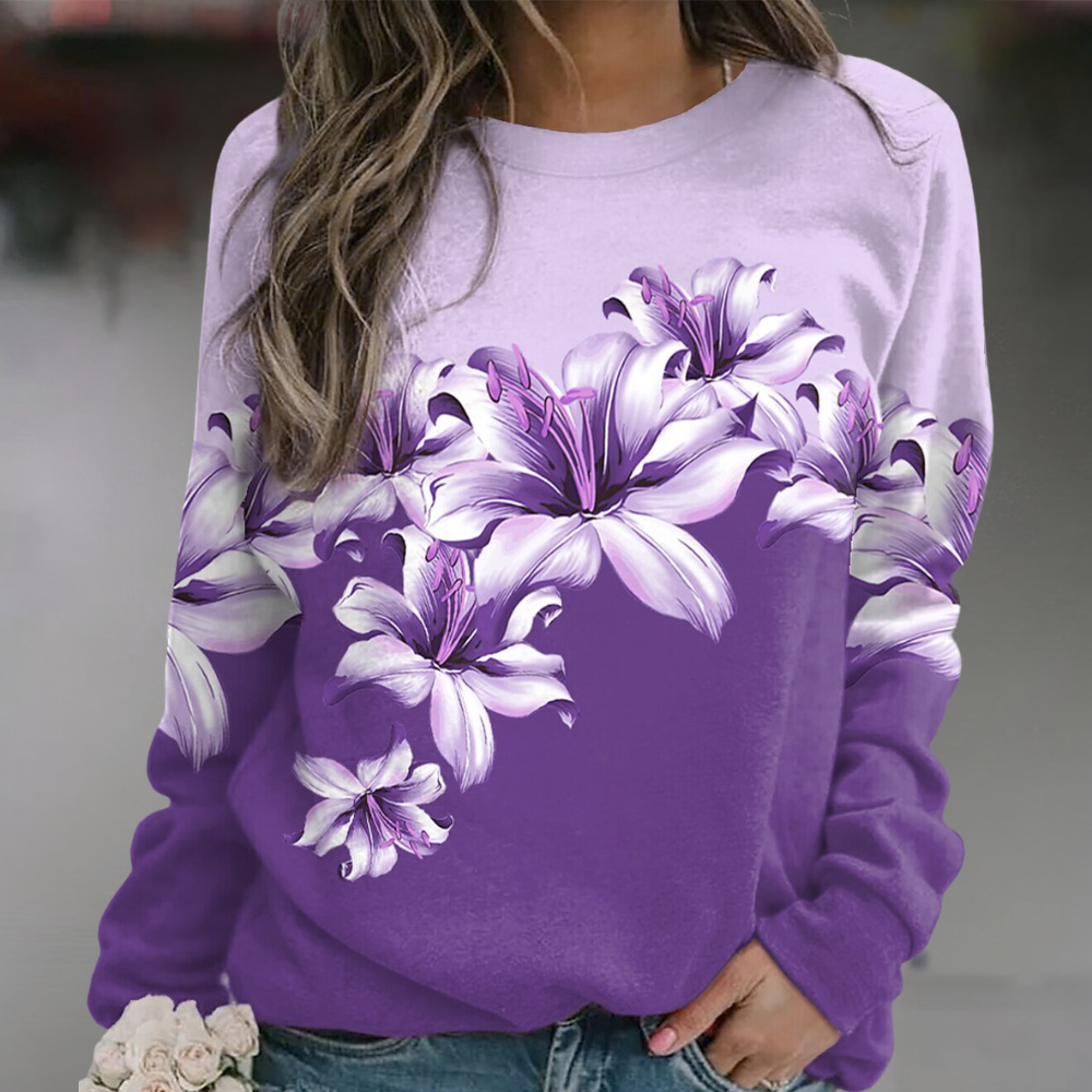 Vidda - Sweat-shirt stylé à imprimé floral