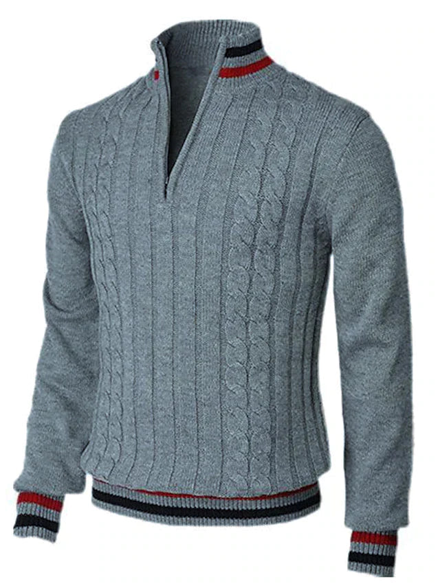 Homme Blanc Fermeture Éclair Pull – Oliver
