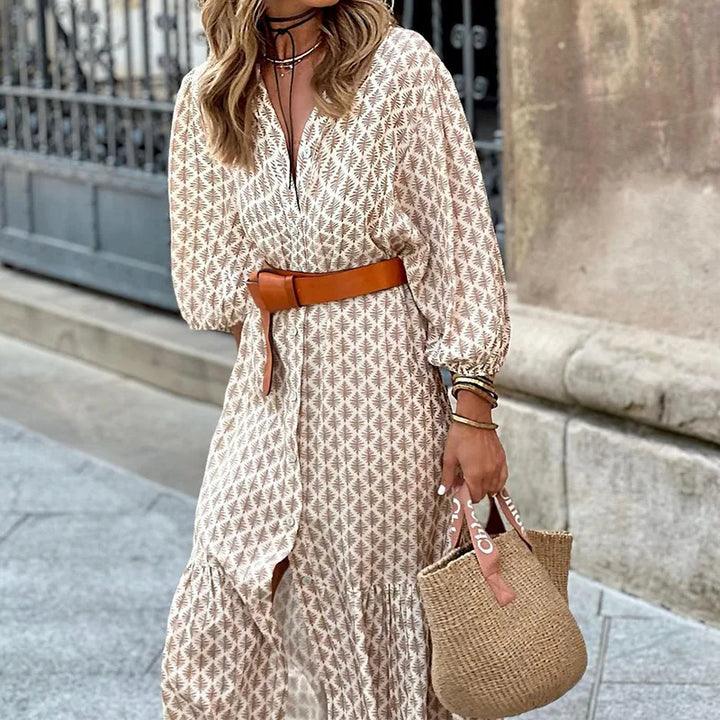 Rhoda | Robe Maxi Élégante Imprimée pour Femmes