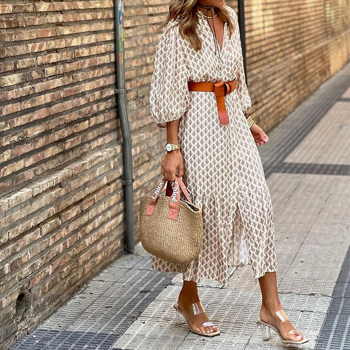Rhoda | Robe Maxi Élégante Imprimée pour Femmes