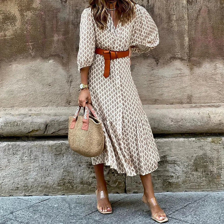 Rhoda | Robe Maxi Élégante Imprimée pour Femmes
