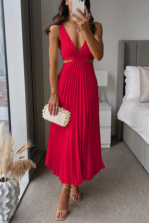 Robe de soirée aveugle plissée élégante pour les femmes | Midi 10